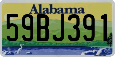 AL license plate 59BJ391