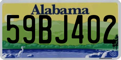 AL license plate 59BJ402