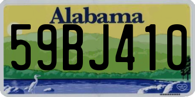 AL license plate 59BJ410