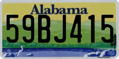 AL license plate 59BJ415