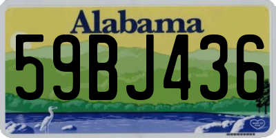 AL license plate 59BJ436