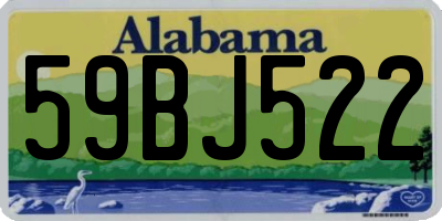 AL license plate 59BJ522