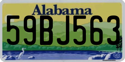 AL license plate 59BJ563