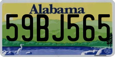 AL license plate 59BJ565