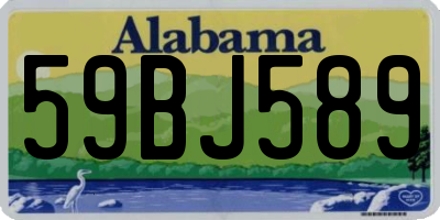 AL license plate 59BJ589