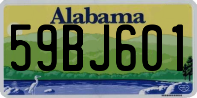 AL license plate 59BJ601