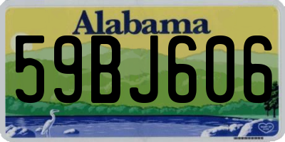 AL license plate 59BJ606