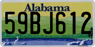 AL license plate 59BJ612