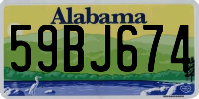 AL license plate 59BJ674