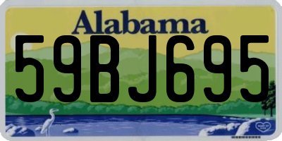AL license plate 59BJ695