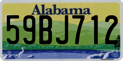 AL license plate 59BJ712