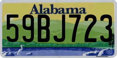 AL license plate 59BJ723