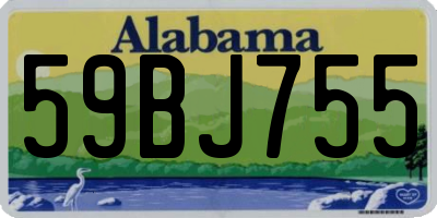 AL license plate 59BJ755
