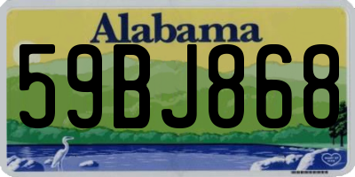 AL license plate 59BJ868