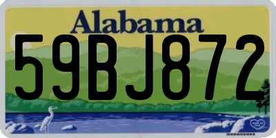 AL license plate 59BJ872