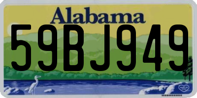 AL license plate 59BJ949