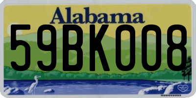 AL license plate 59BK008