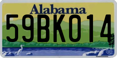 AL license plate 59BK014