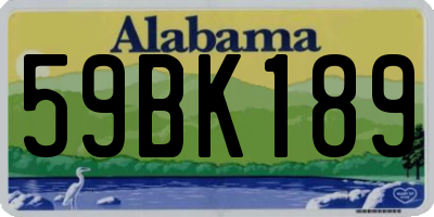 AL license plate 59BK189