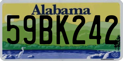 AL license plate 59BK242