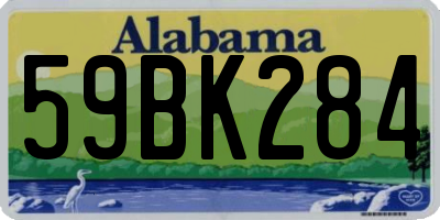 AL license plate 59BK284