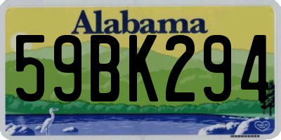 AL license plate 59BK294