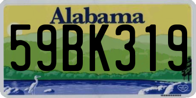AL license plate 59BK319