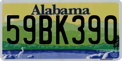 AL license plate 59BK390