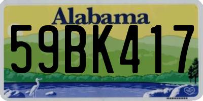AL license plate 59BK417
