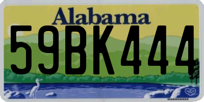 AL license plate 59BK444