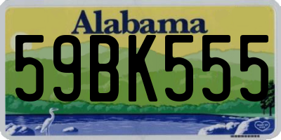 AL license plate 59BK555