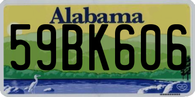AL license plate 59BK606
