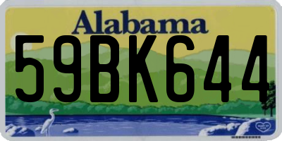 AL license plate 59BK644