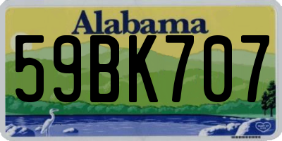 AL license plate 59BK707