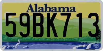 AL license plate 59BK713