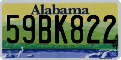 AL license plate 59BK822