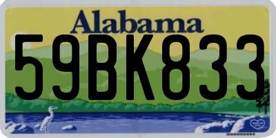 AL license plate 59BK833