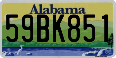 AL license plate 59BK851