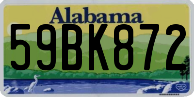 AL license plate 59BK872
