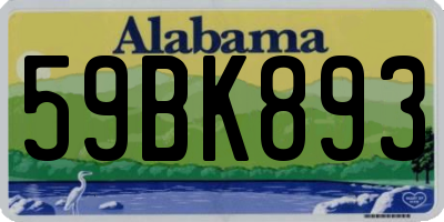 AL license plate 59BK893
