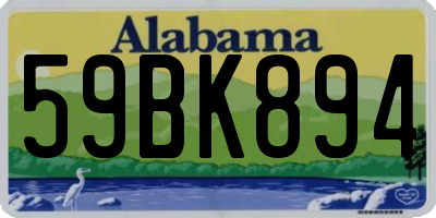 AL license plate 59BK894