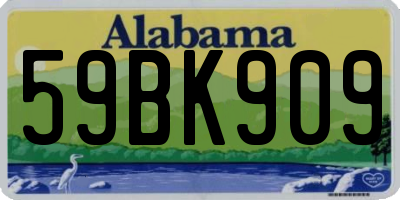 AL license plate 59BK909