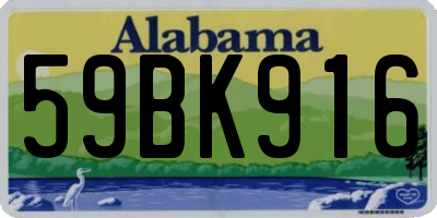 AL license plate 59BK916