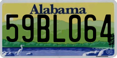 AL license plate 59BL064