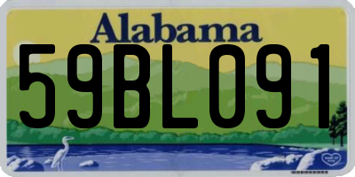 AL license plate 59BL091