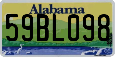 AL license plate 59BL098