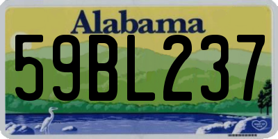 AL license plate 59BL237