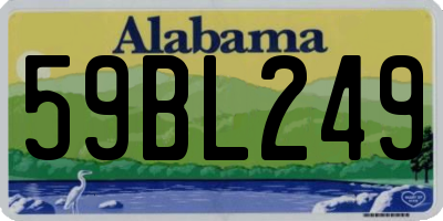 AL license plate 59BL249