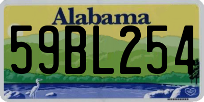 AL license plate 59BL254