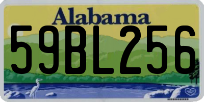 AL license plate 59BL256